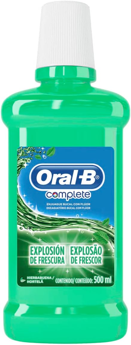 ANTISSEP BUCAL ORAL-B COMPLET 500ML HORTE L500P300 *