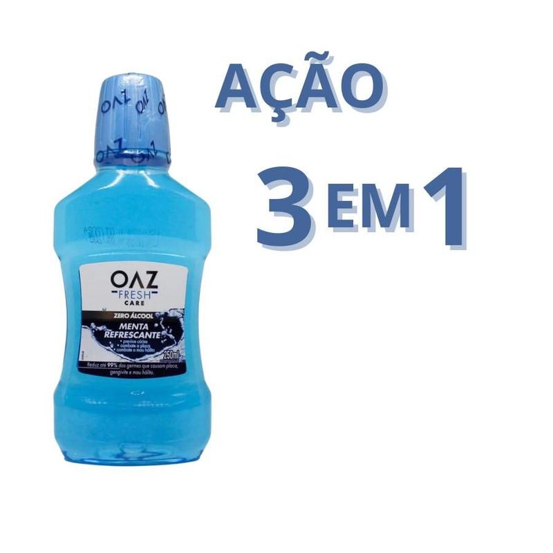 ENXAGUANTE BUCAL OAZ WHITE FRESH 250ML MENTA ZERO ALCOOL EUR