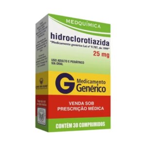 HIDROCLOROTIAZIDA 25MG 30CP - MEDQUIMICA