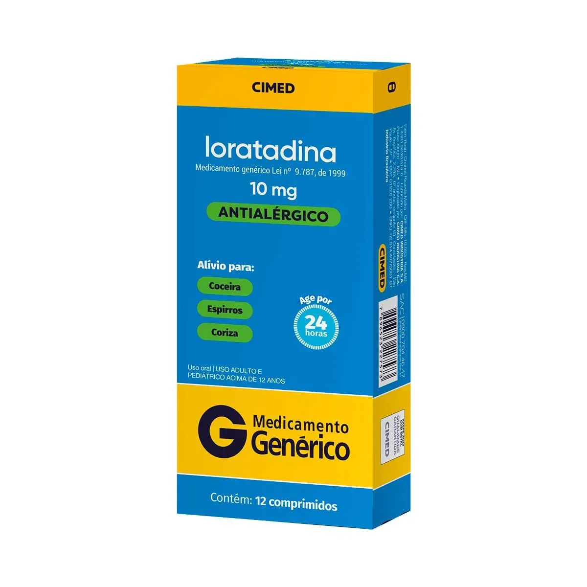 LORATADINA 10MG 12CP - CIMED